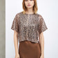TOP LÉOPARD À SEQUINS