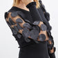 KNIT DRESS WITH PATTERNED SLEEVES