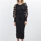 KNIT DRESS WITH PATTERNED SLEEVES