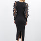 KNIT DRESS WITH PATTERNED SLEEVES