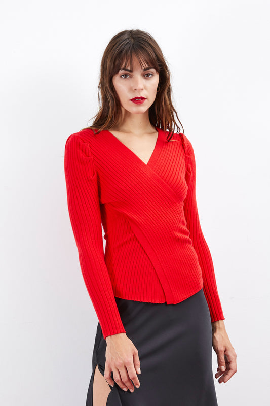 TOP EN MAILLE À RAYURES