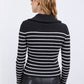 GILET DOUBLE ZIP À RAYURES