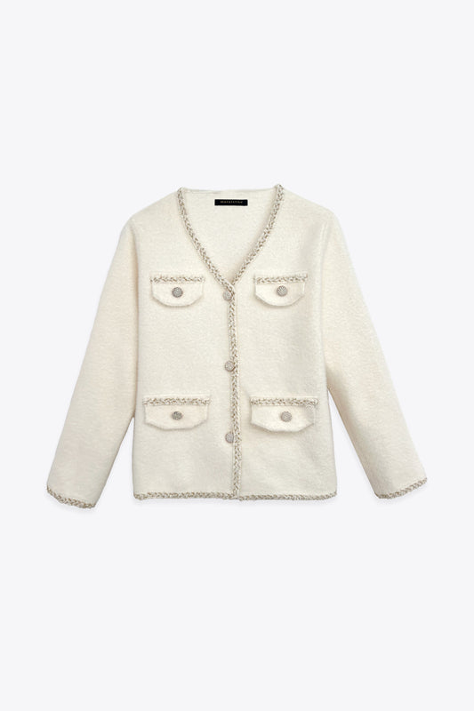 Satin Sleeveless Blazer