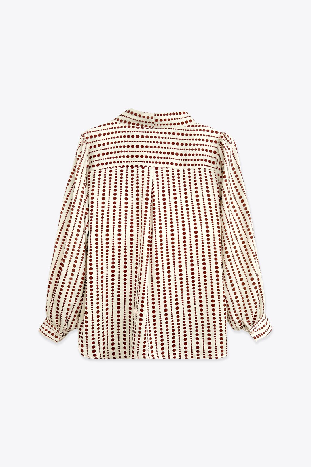 CHEMISE LAVALLIERE À PETITS POIS