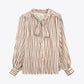 CHEMISE LAVALLIERE À PETITS POIS