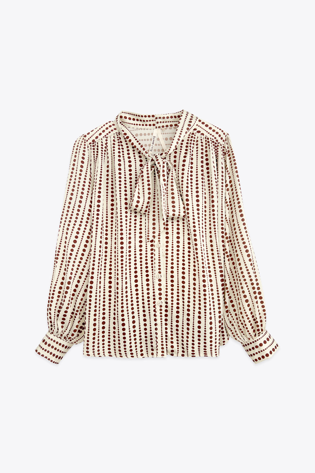 CHEMISE LAVALLIERE À PETITS POIS