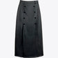 JUPE EN SIMILI CUIR A BOUTONS