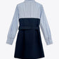 ROBE BI MATIERE A RAYURES