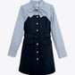 ROBE BI MATIERE A RAYURES