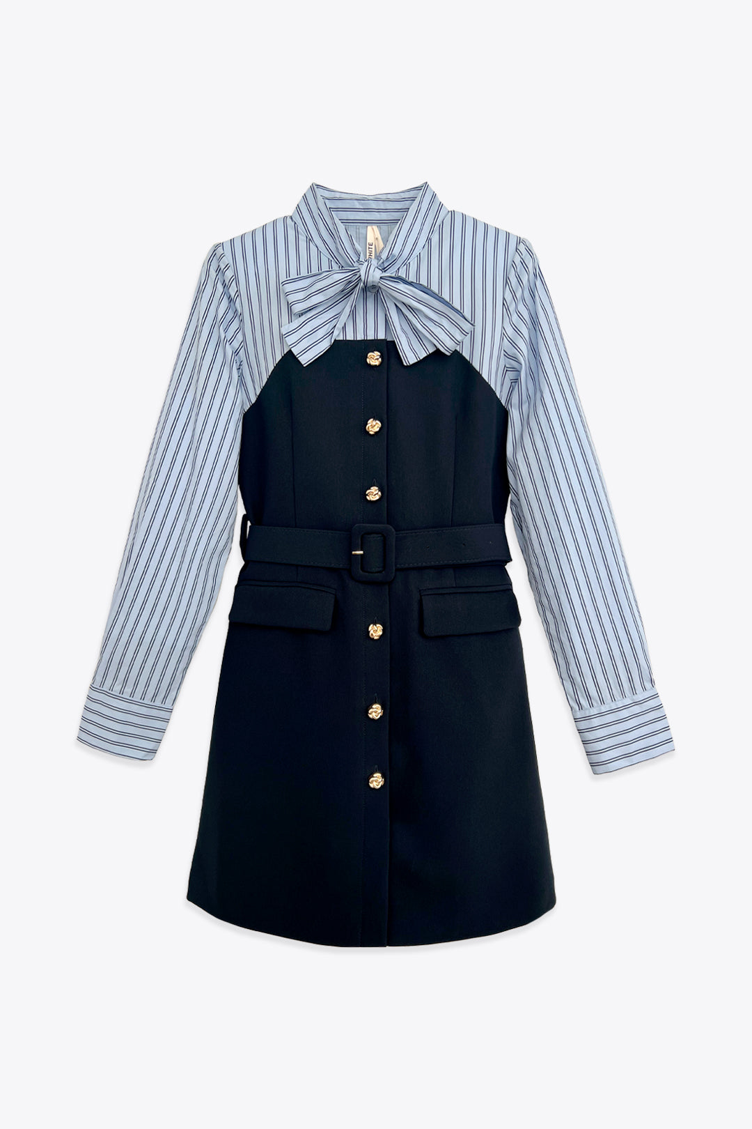 ROBE BI MATIERE A RAYURES