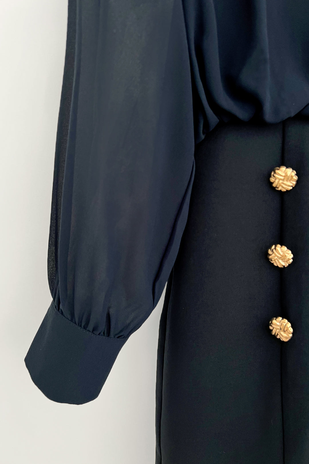 ROBE À BOUTONS MARINE