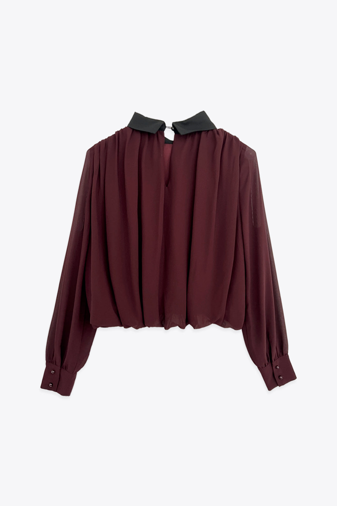 CHEMISIER PLISSÉ BICOLORE