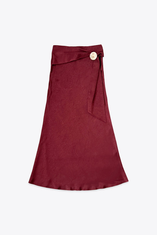 JUPE ÉVASÉE À BOUTONS DORÉS