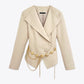 Satin Sleeveless Blazer