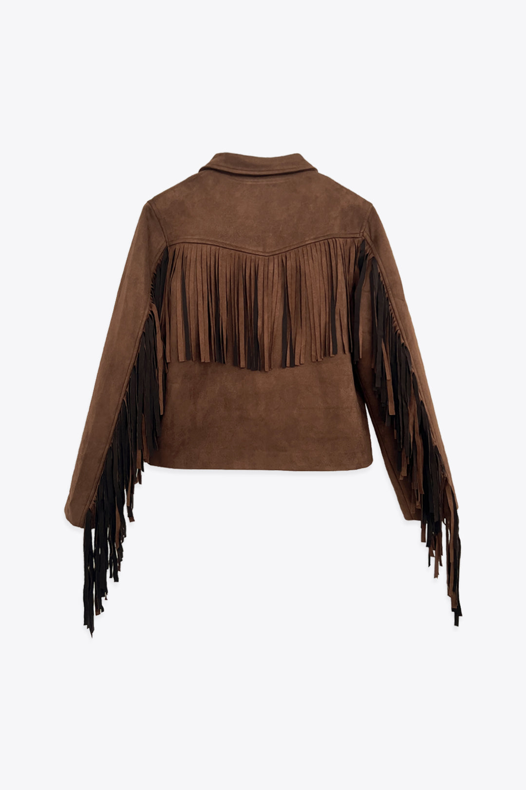 VESTE SUÉDINE À FRANGES