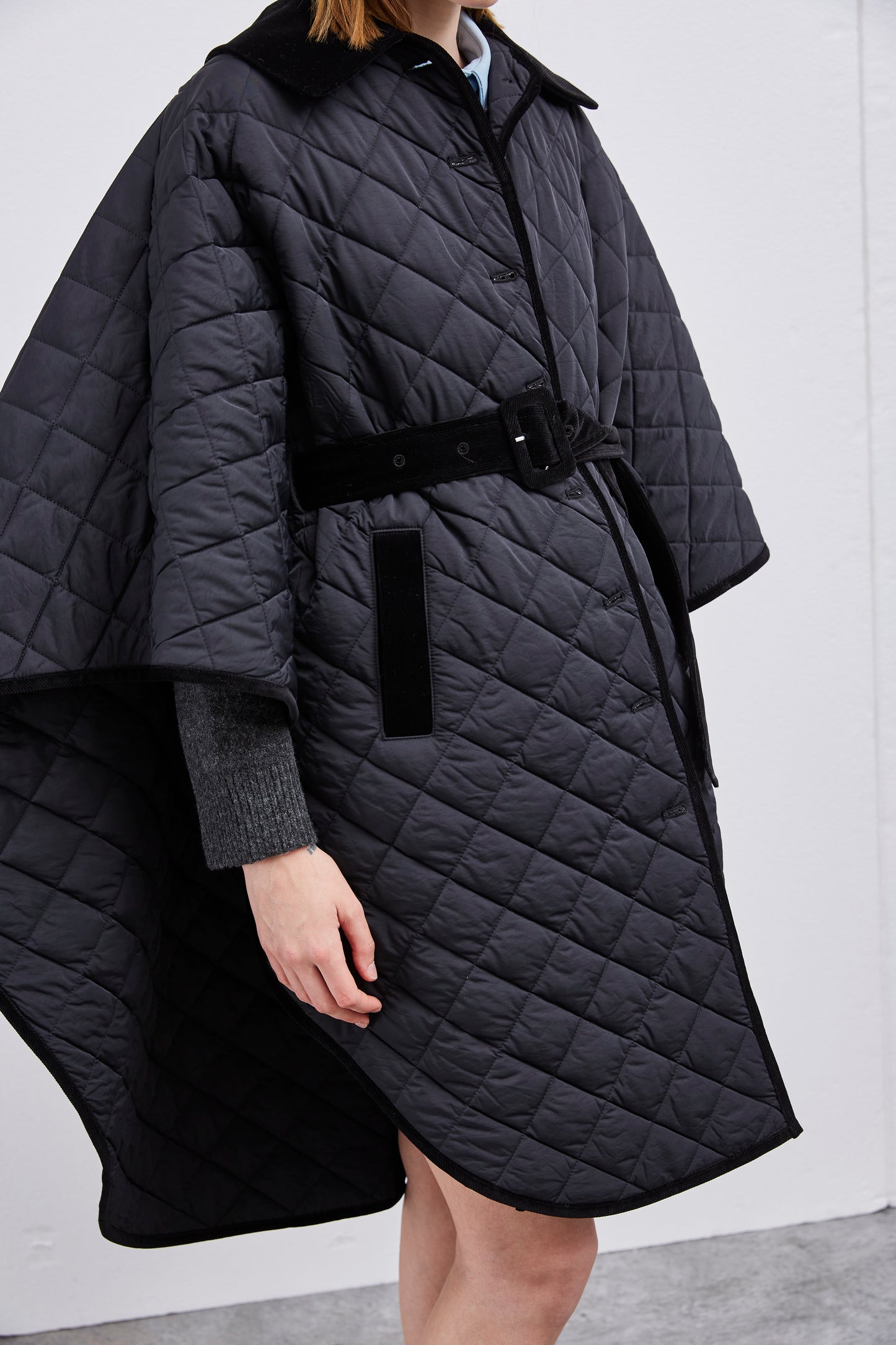 VESTE PONCHO MATELASSÉE
