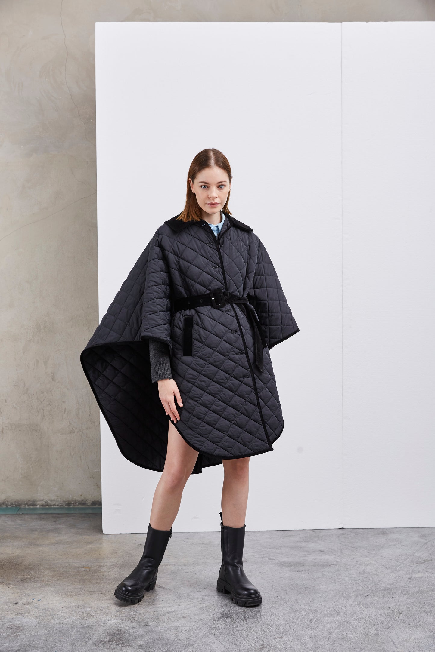VESTE PONCHO MATELASSÉE