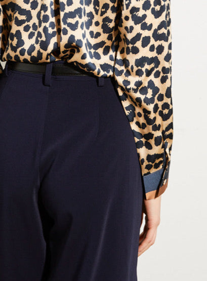 PANTALON À CEINTURE MARINE