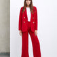 PANTALON À PINCES ROUGE
