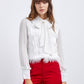 PANTALON À PINCES ROUGE