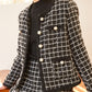 VESTE TWEED À CARREAUX