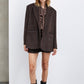 BLAZER OVERSIZE À CARREAUX EN LAINE