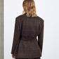 BLAZER OVERSIZE À CARREAUX EN LAINE