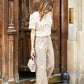 TOP À POILS ET SEQUINS