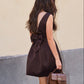 ROBE SATINÉE MARRON