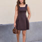 ROBE SATINÉE MARRON