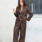 Satin Sleeveless Blazer