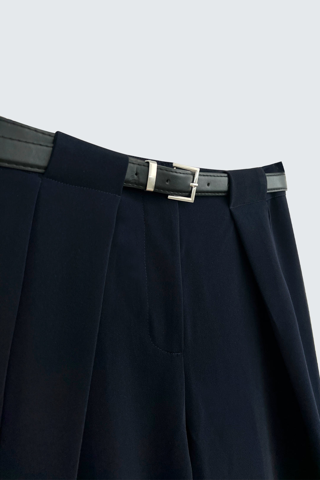 PANTALON À CEINTURE MARINE
