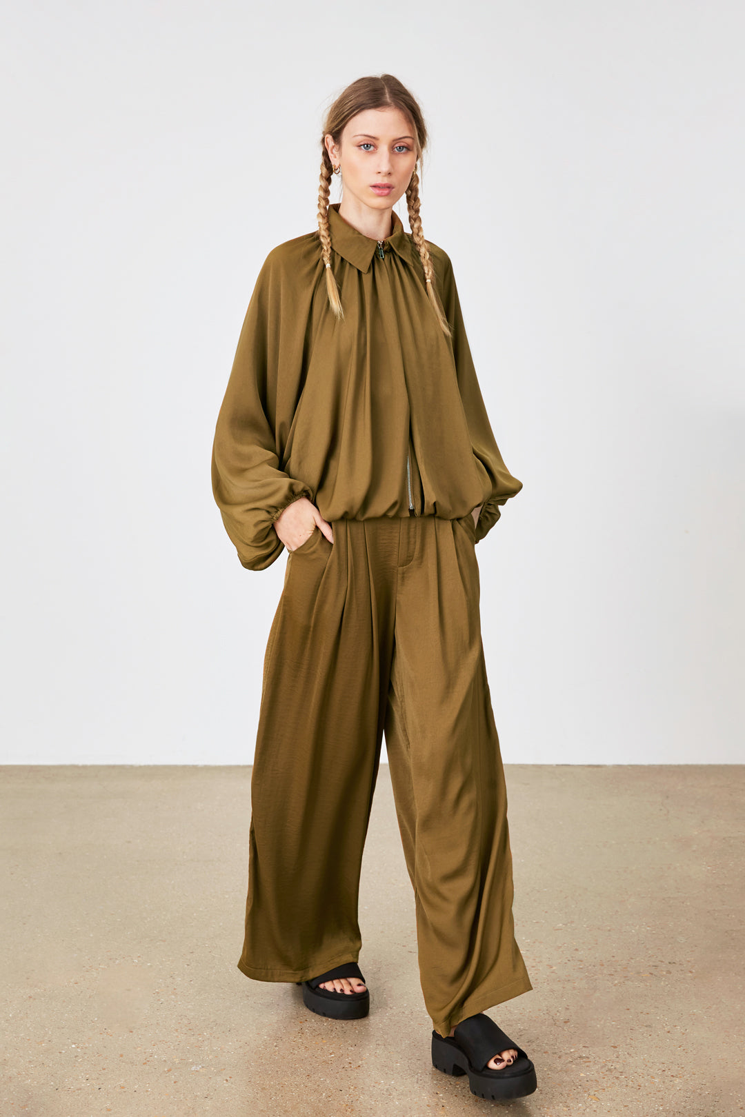 VESTE AMPLE PLISSÉE