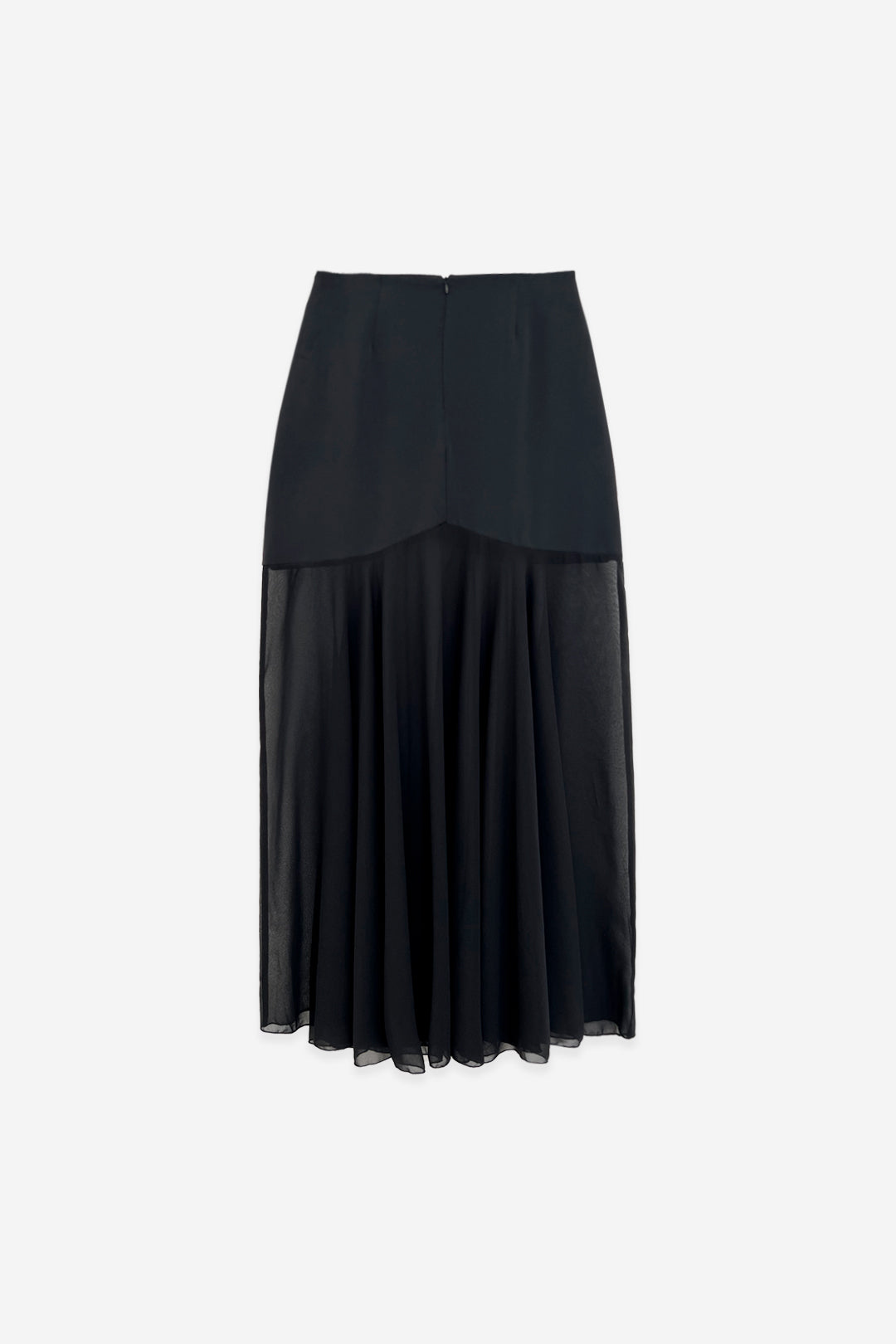 JUPE BI-MATIÈRE VOILE