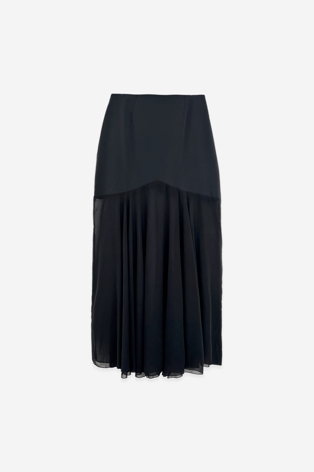 JUPE BI-MATIÈRE VOILE