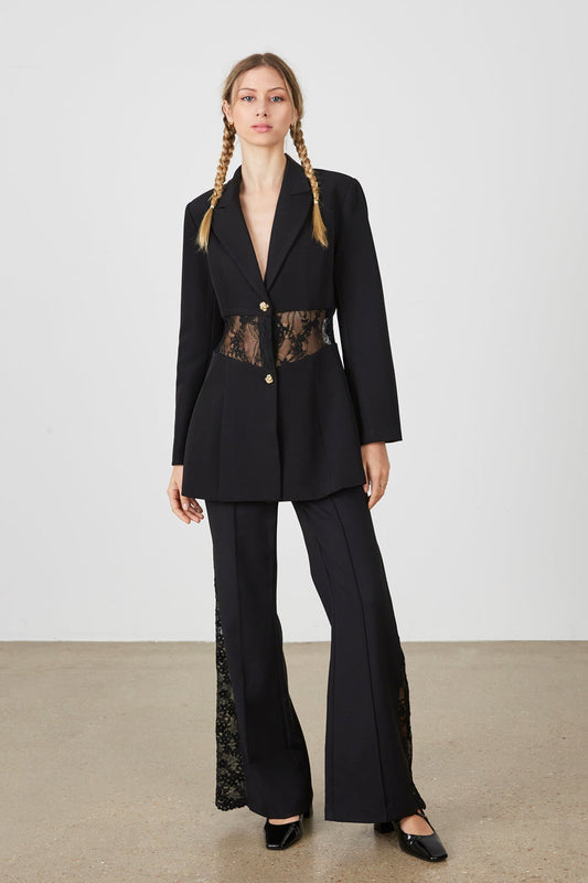 PANTALON À DENTELLE