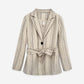 BLAZER EN LIN À RAYURES