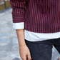PULL CHEMISE À RAYURES