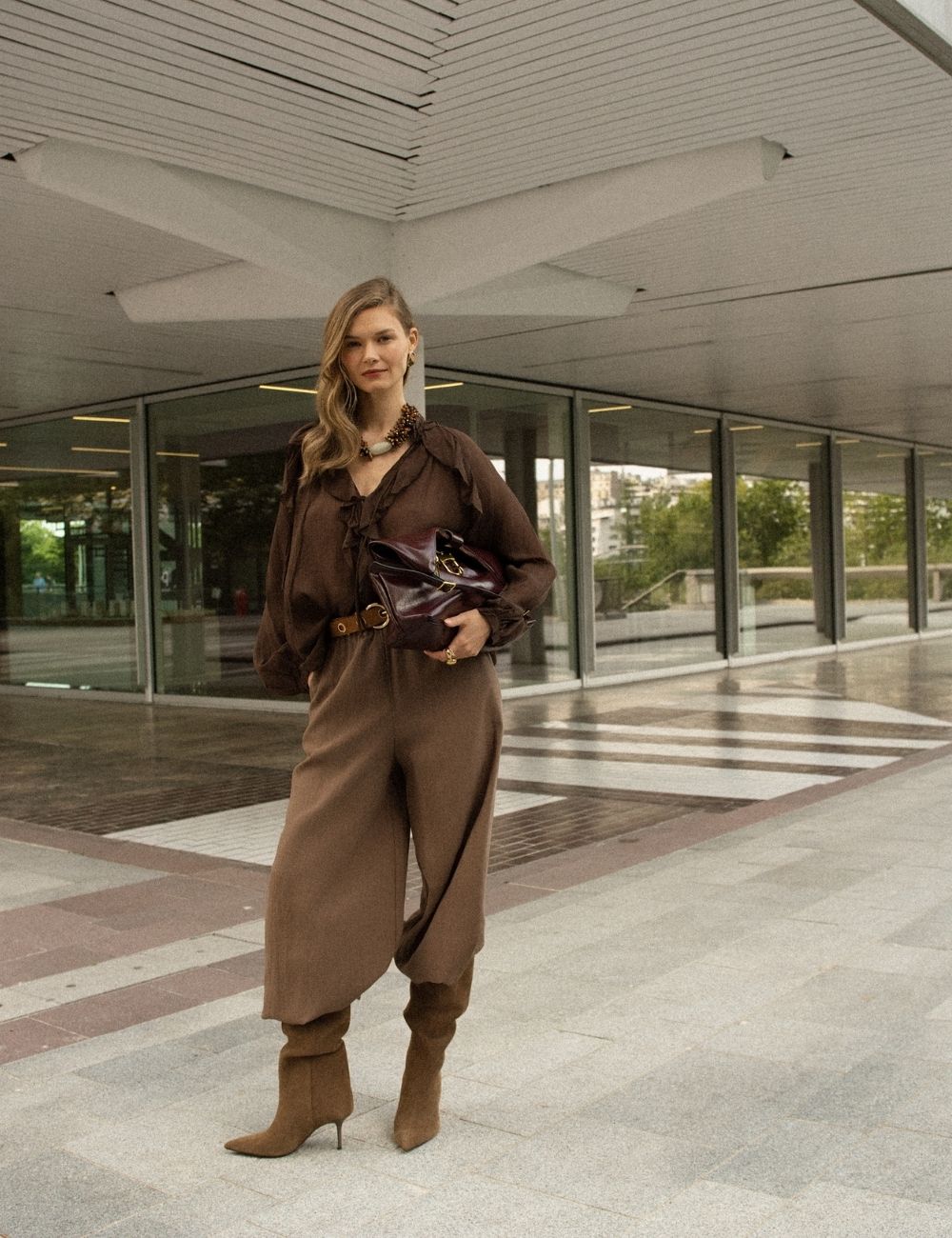 Pantalon fluide Mélanie -  chocolat