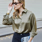 Khaki Satin Shirt