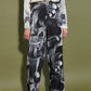 PANTALON FLEURI NOIR