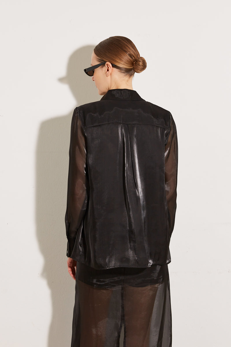 BLACK ORGANZA SHIRT