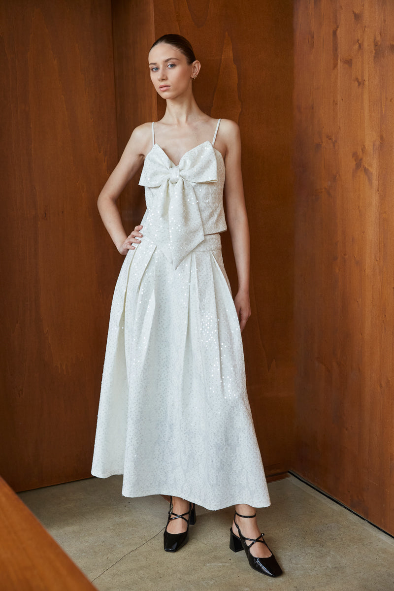 JUPE ÉVASÉE À SEQUINS