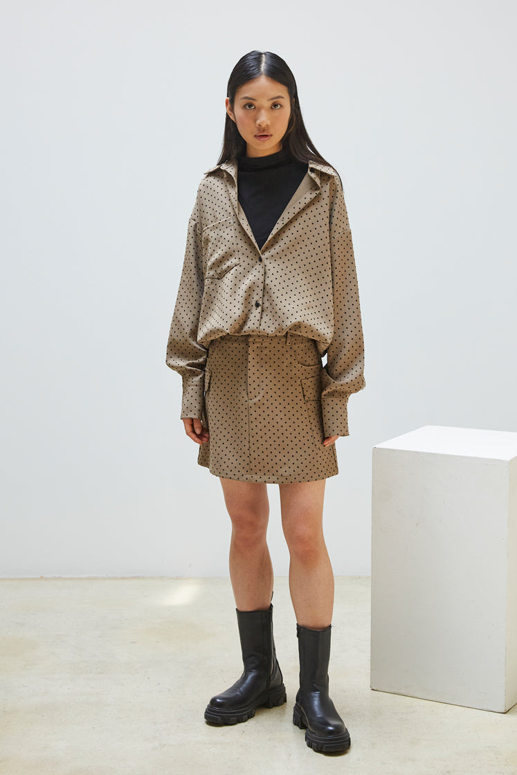 CHEMISE 2 EN 1 À POIS