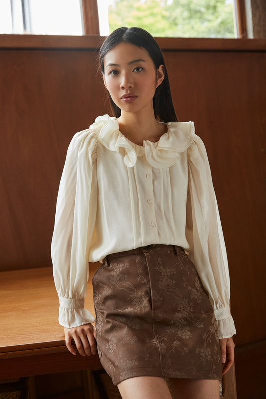 CHEMISE COL VOLANT