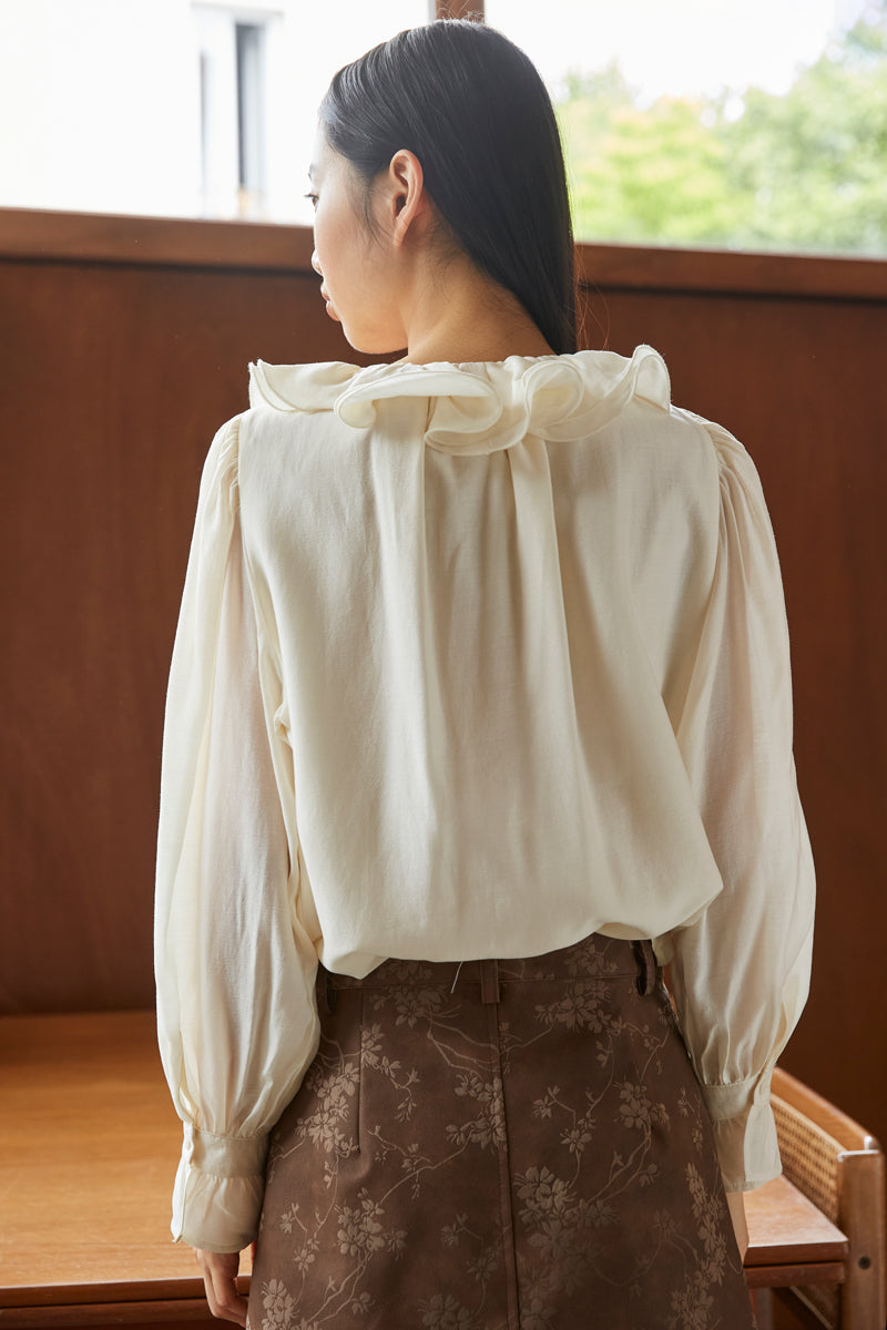 CHEMISE COL VOLANT