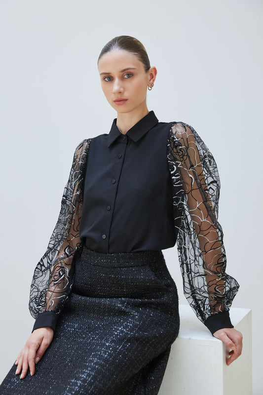 CHEMISE À MOTIFS PAILLETÉS