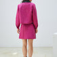VESTE EN TWEED FUCHSIA