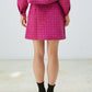 JUPE EN TWEED FUCHSIA