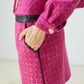 JUPE EN TWEED FUCHSIA